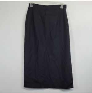 GIORGIO SANT ANGELO Pur Merino Wool Black Skirt Size 10 Vintage Collectible Gold